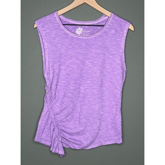 Pilcro Anthropologie Women's XS Purple Stipe Scrunch Tank Sleeveless - Picture 1 of 8